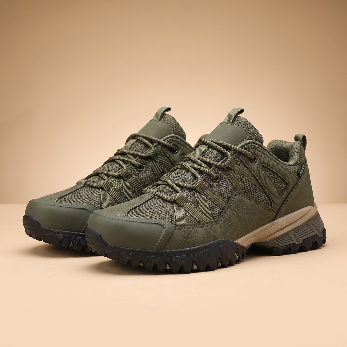 Summit Breathable Trail Running Shoes in Olive Green