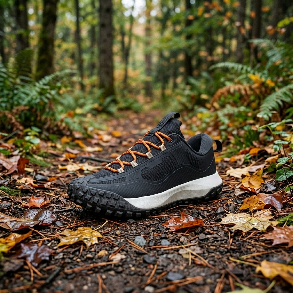 Traverse Waterproof Hiking Boot on a forest trail