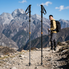Alpine Fold Trekking Poles on a mountain trail