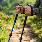 Summit Lock Trekking Poles in use on a mountain path