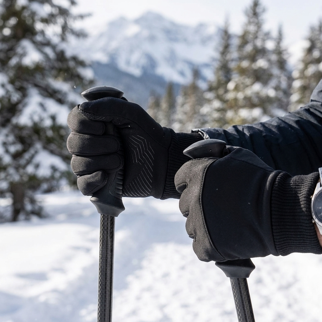 Alpine Waterproof Gloves in the snow