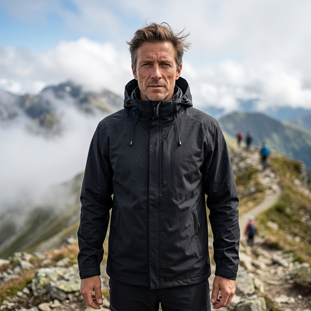 Tempest Windbreaker Jacket on a ridge