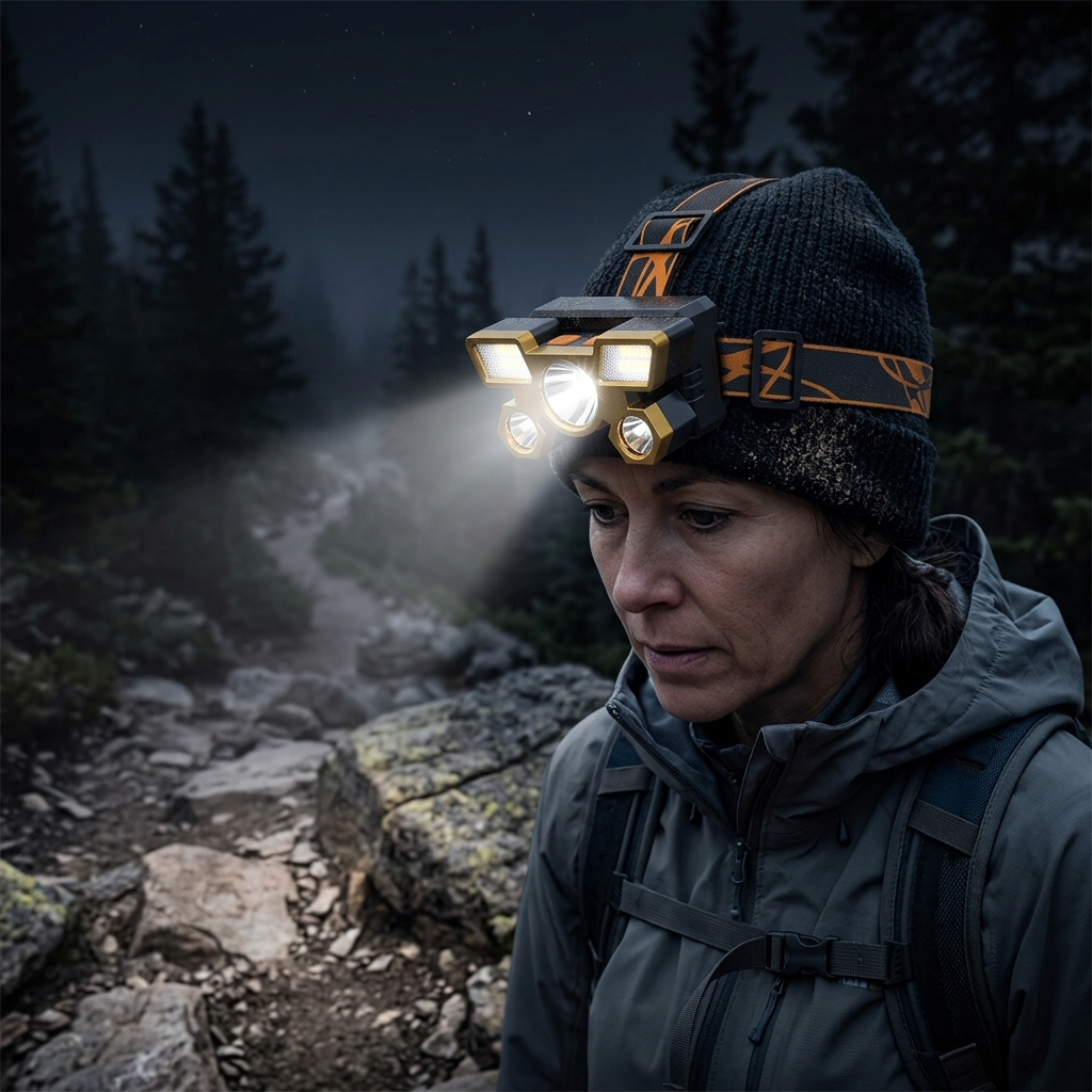 Summit Pro Headlamp on a night trail