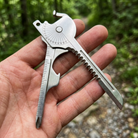 Trailhand Multitool held on a trail