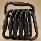 TrailClip Aluminium Carabiner Set in Black