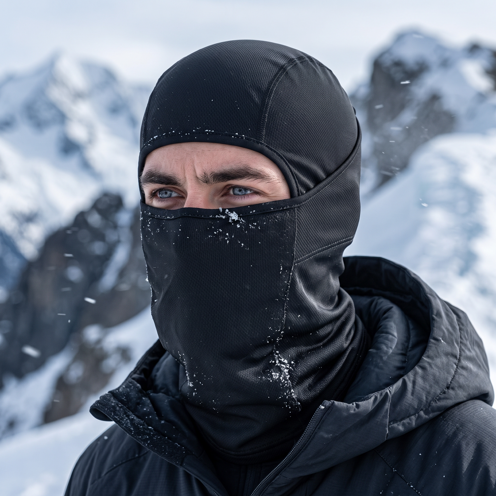 Stormshield Tactical Balaclava worn in the mountains