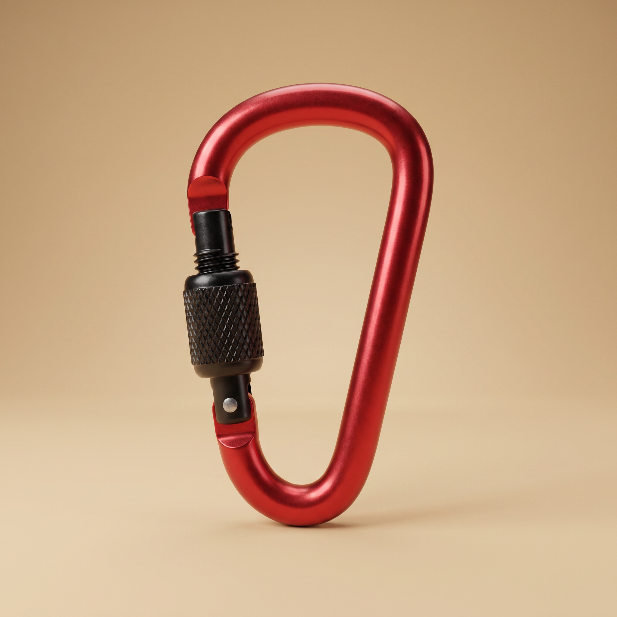 Summit Locking Carabiner in Red