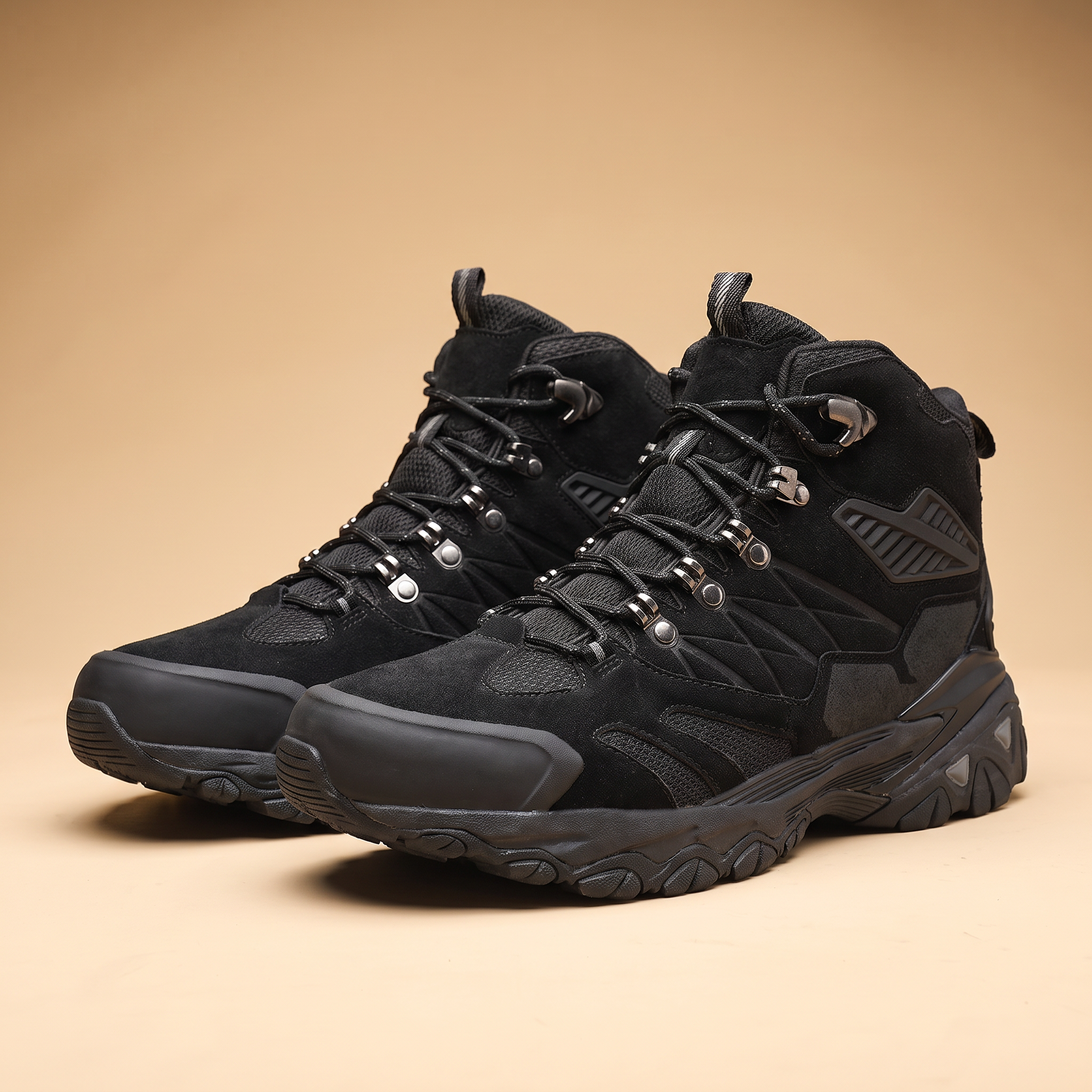 Ridgeline Suede Winter Hiking Boots in Black