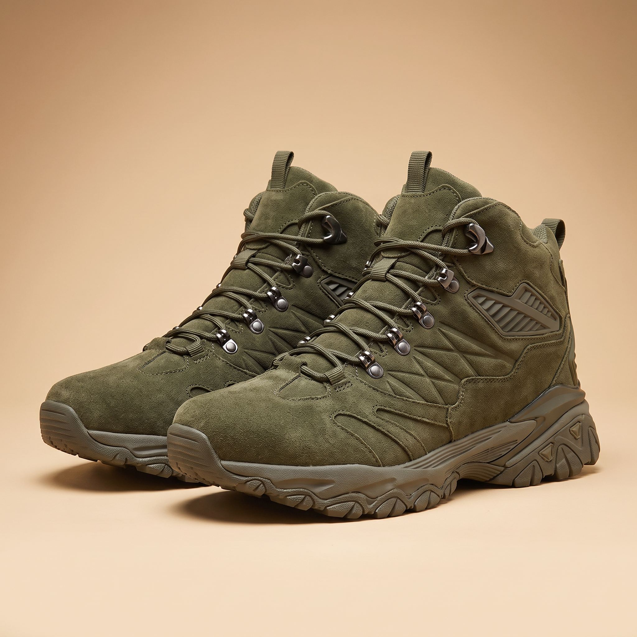 Ridgeline Suede Winter Hiking Boots in Olive Green