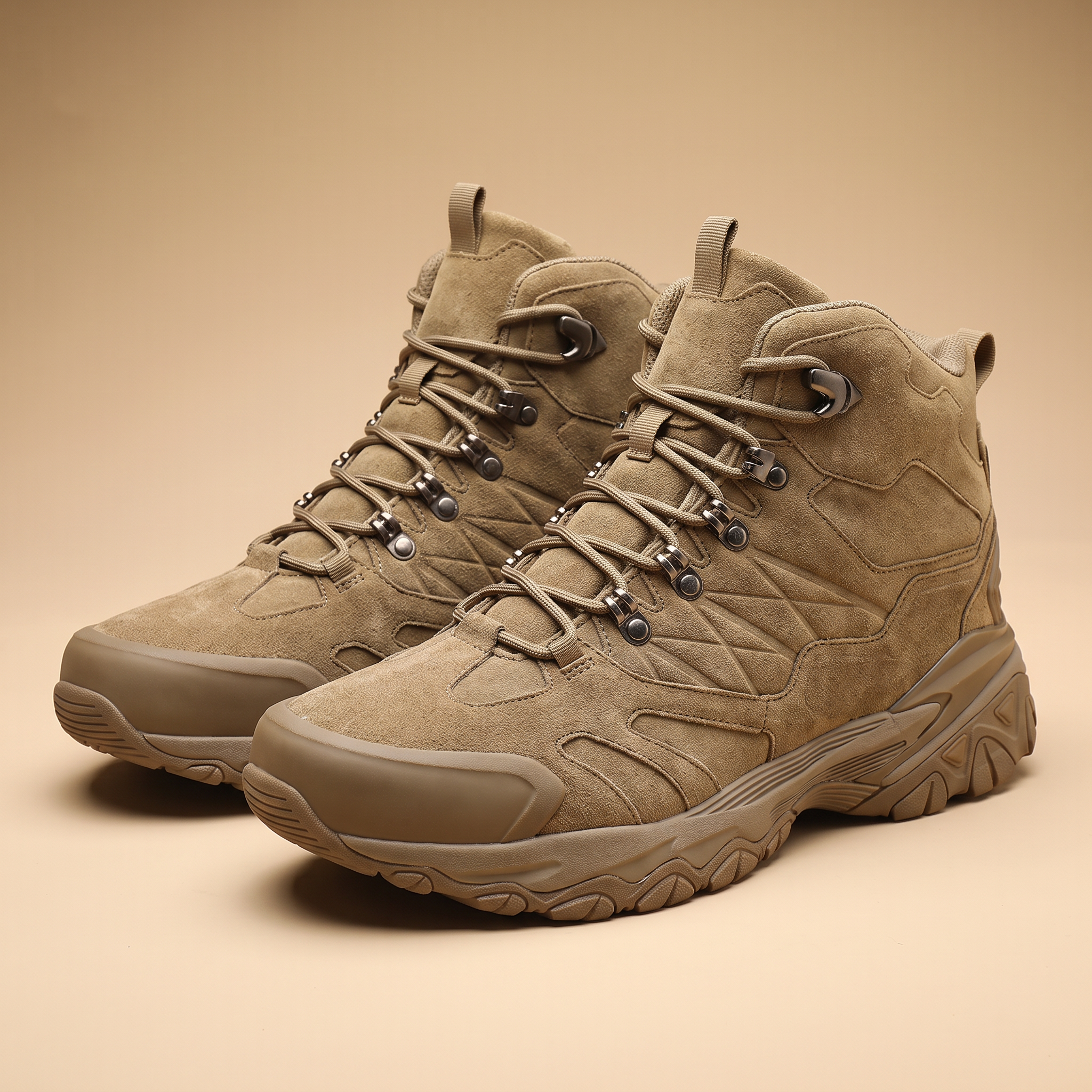 Ridgeline Suede Winter Hiking Boots in Khaki