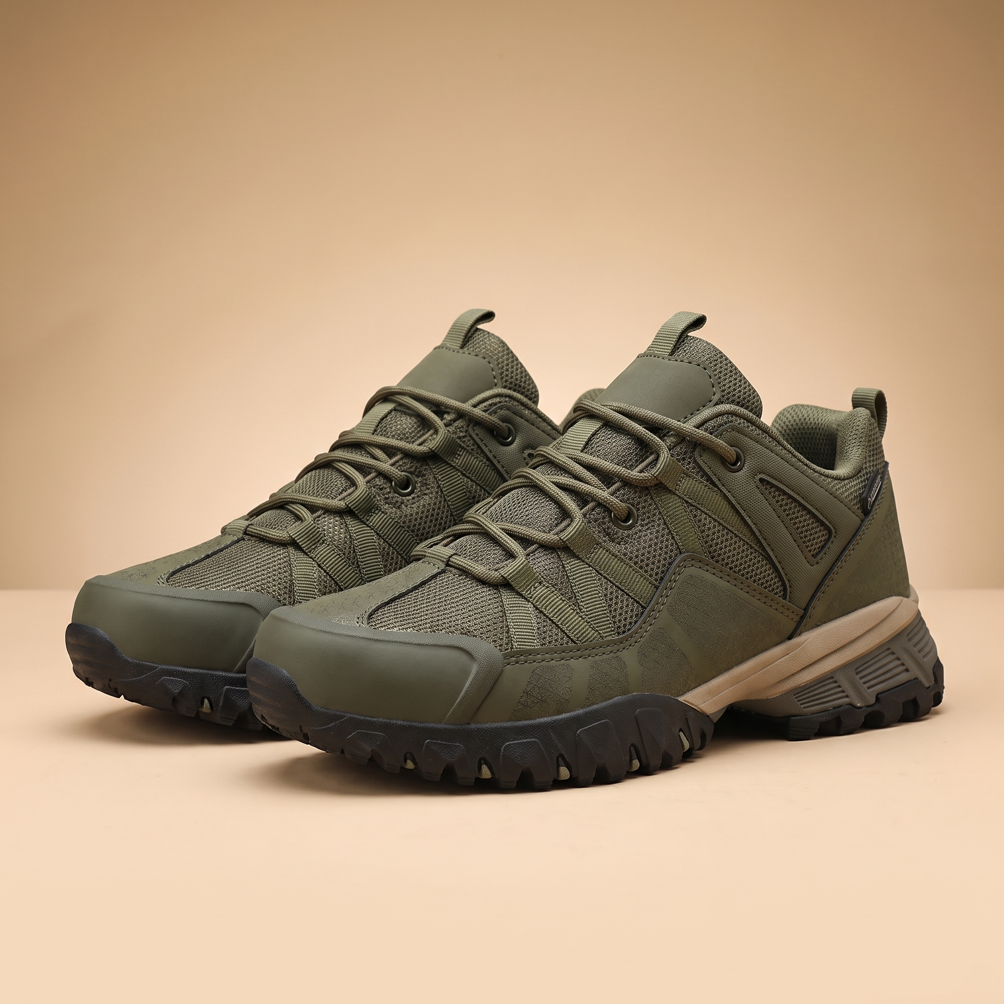 Summit Breathable Trail Running Shoes in Olive Green