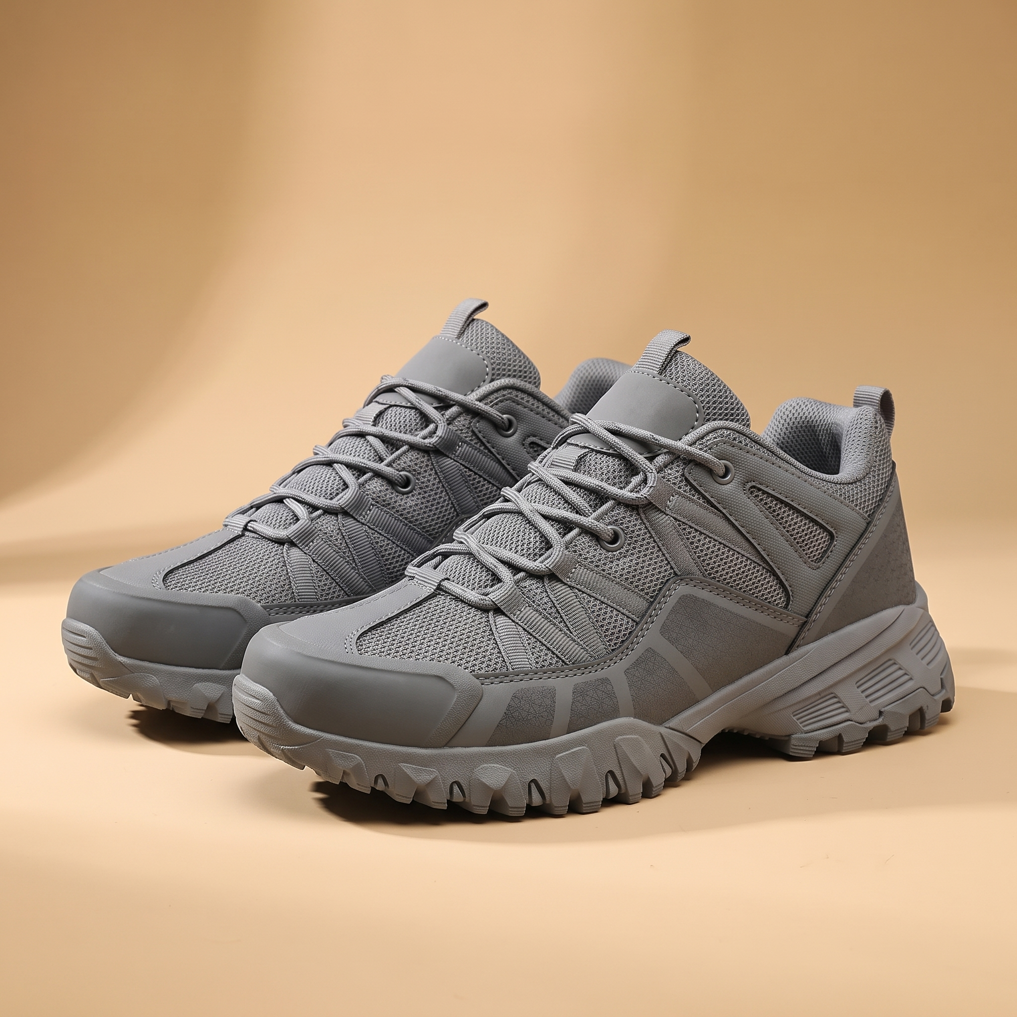 Summit Breathable Trail Running Shoes in Grey