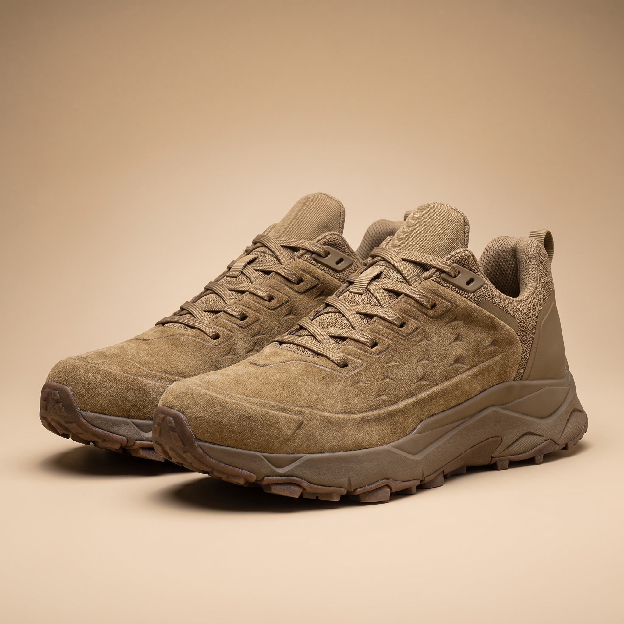Timber Suede Leather Hiking Shoes in Khaki