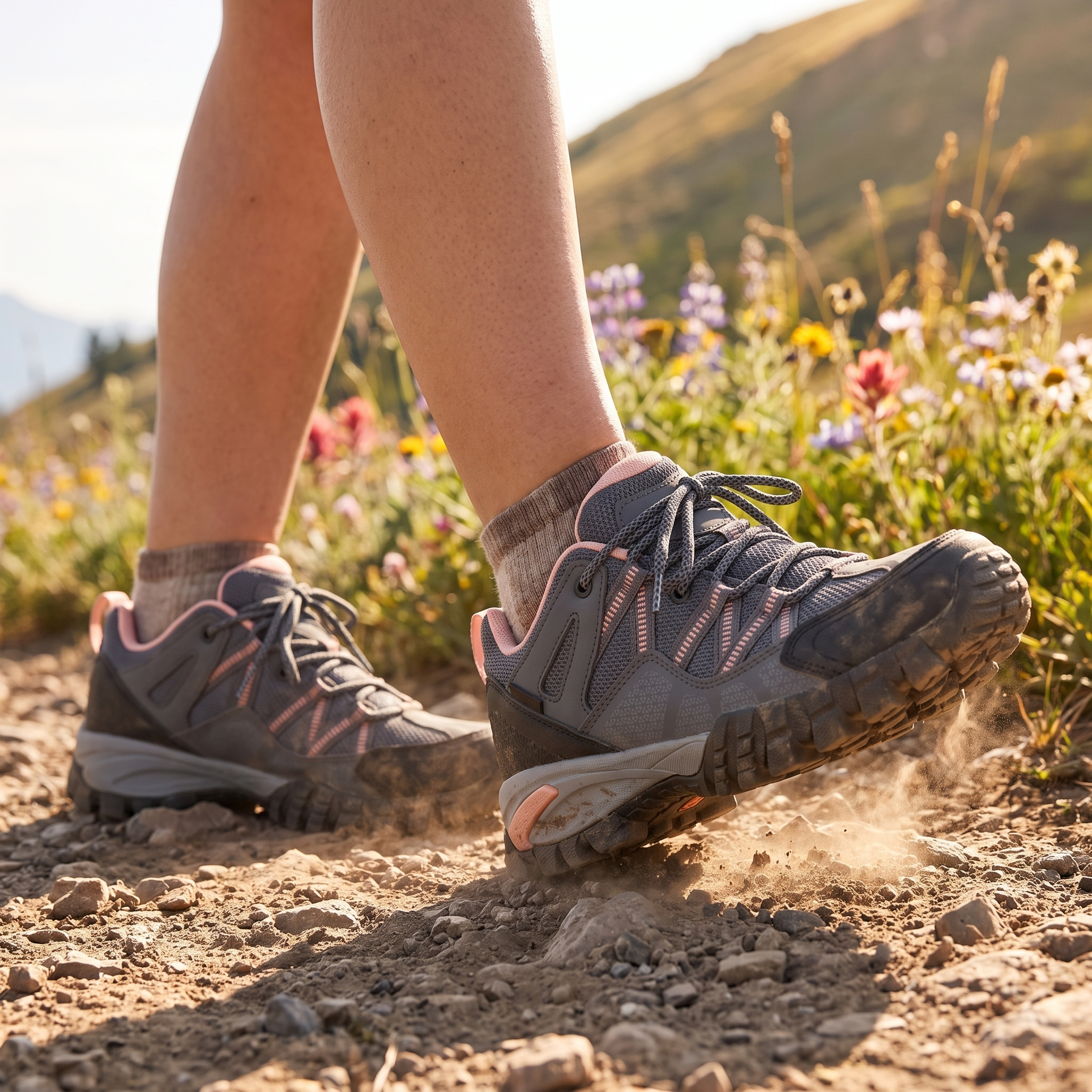 Willow Women's Hiking Shoes worn on a mountain trail