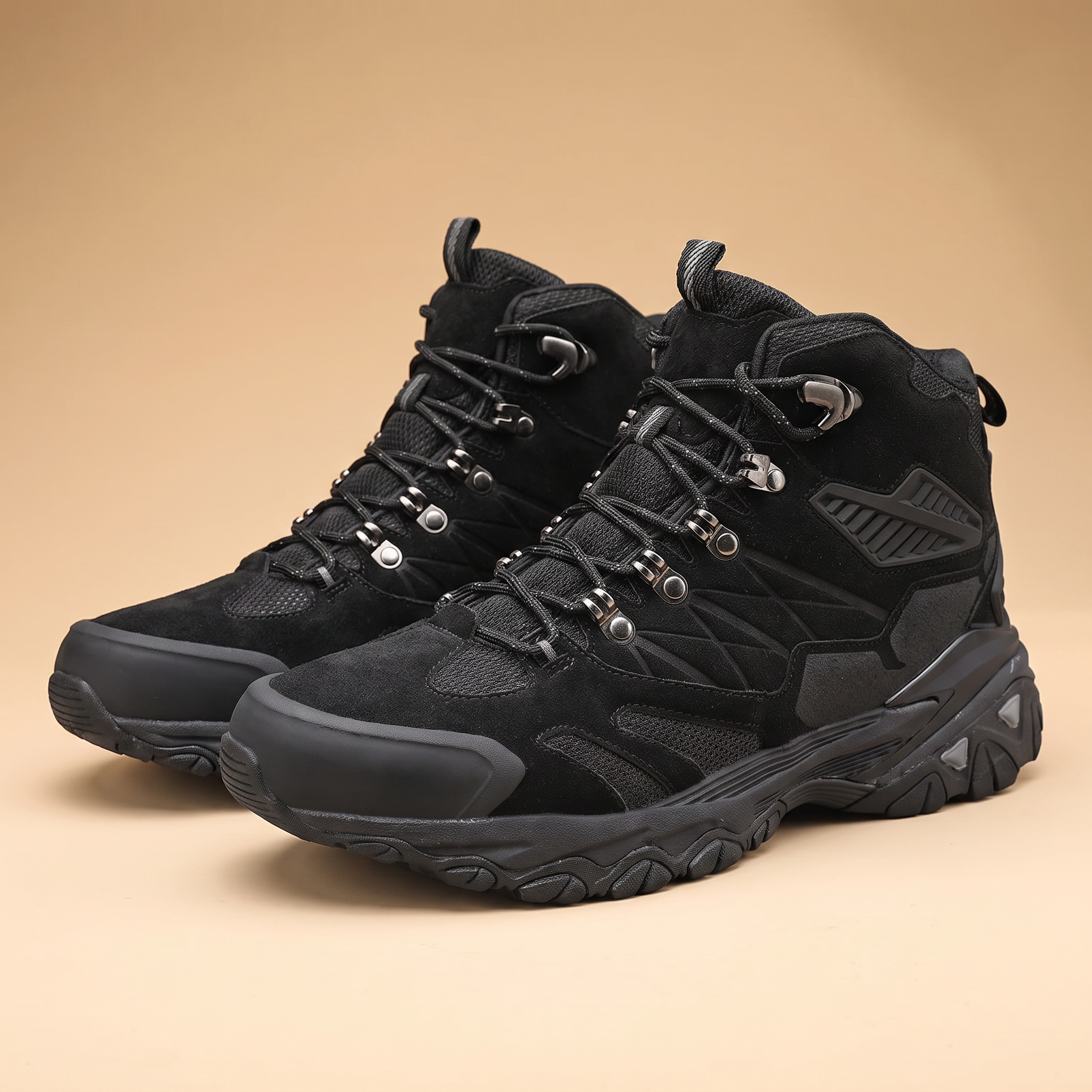 Sentinel Suede High-Top Winter Boots in Black
