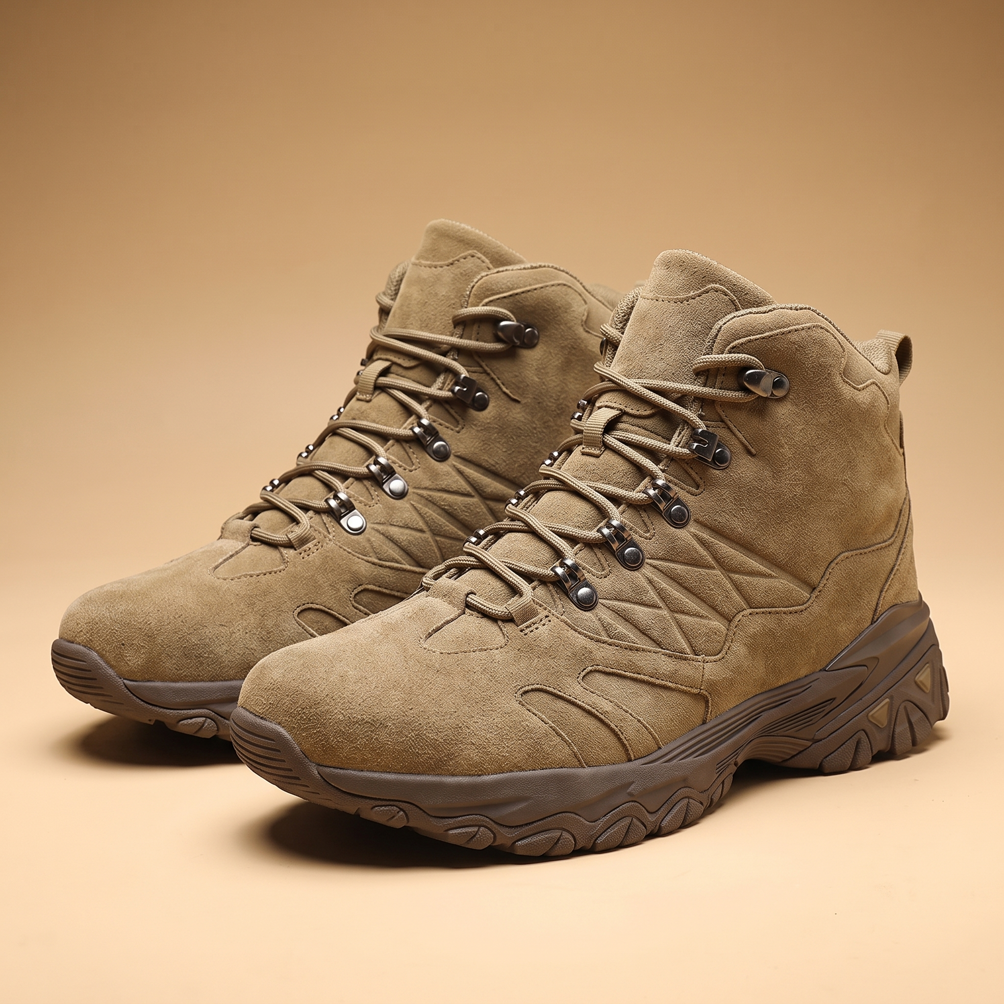 Sentinel Suede High-Top Winter Boots in Khaki