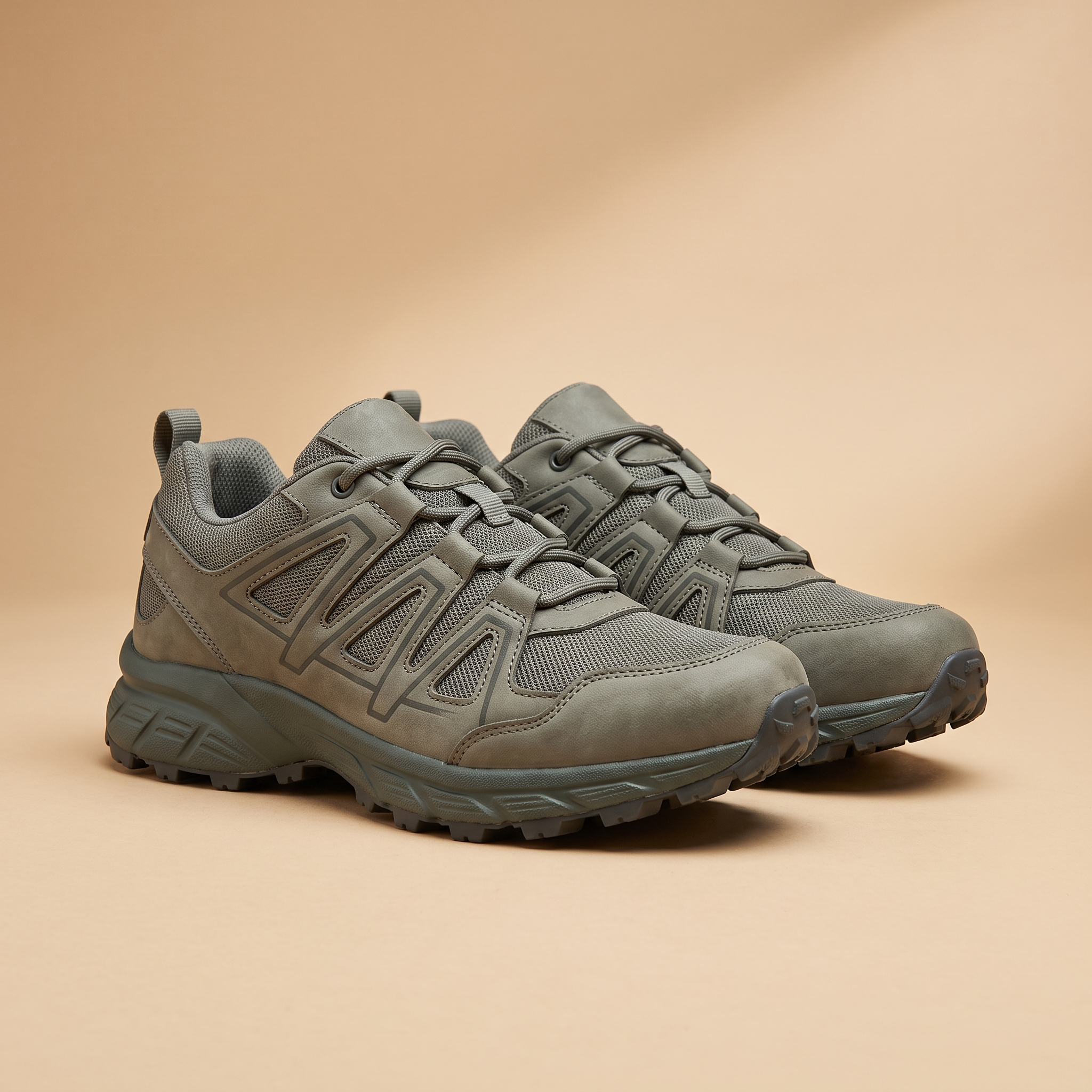 Torrent Waterproof Leather Hiking Shoes in Grey Green