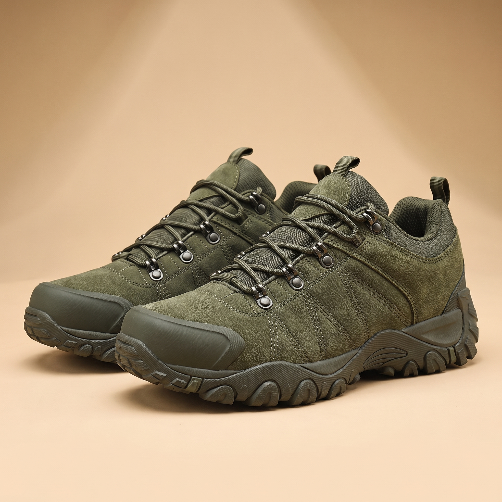 Granite Anti-Slip Trail Hiking Shoes in Olive Green