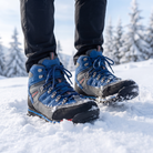 Alpine Snow Hiking Sneakers worn in fresh snow