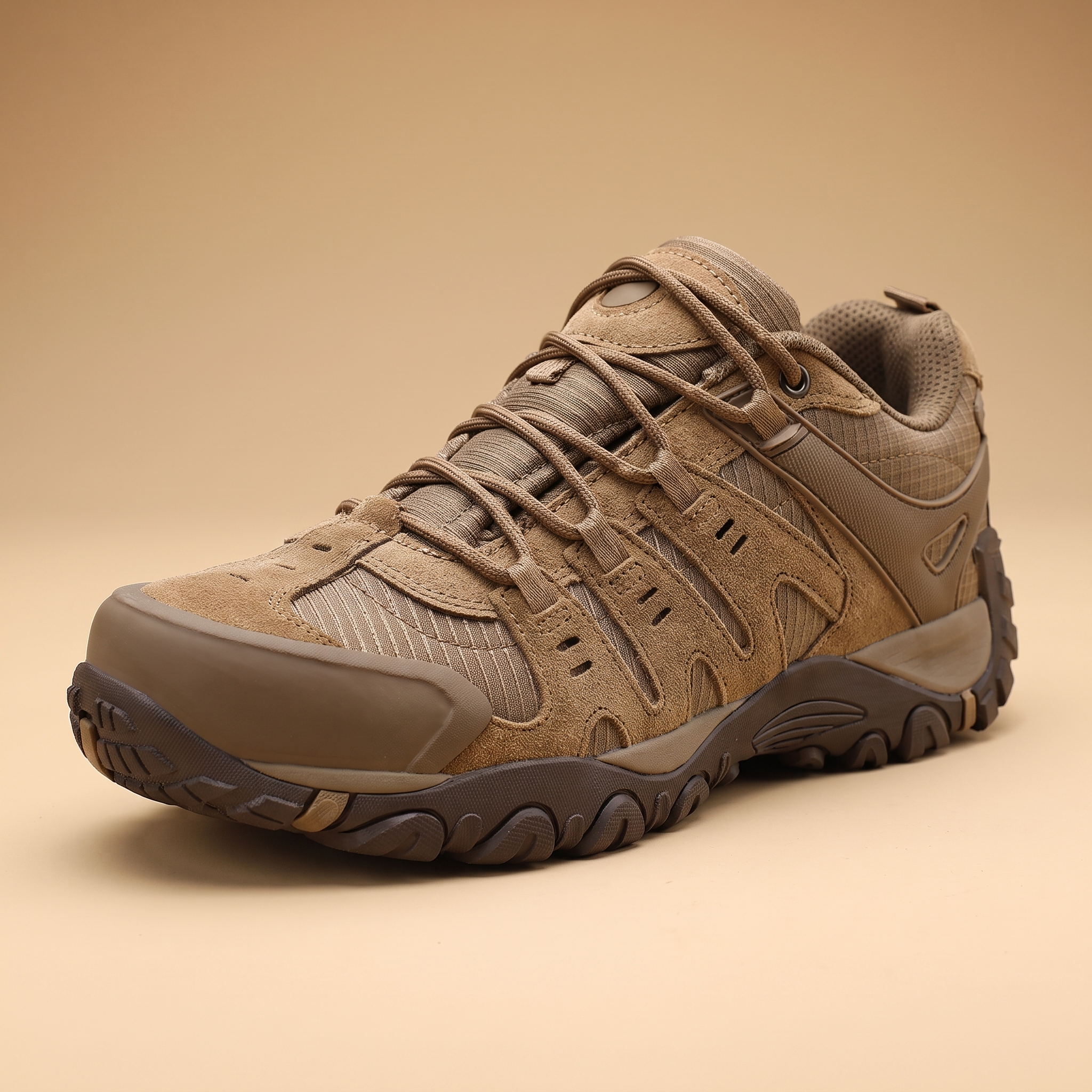 Bedrock Suede Trail Hiking Shoes in Khaki