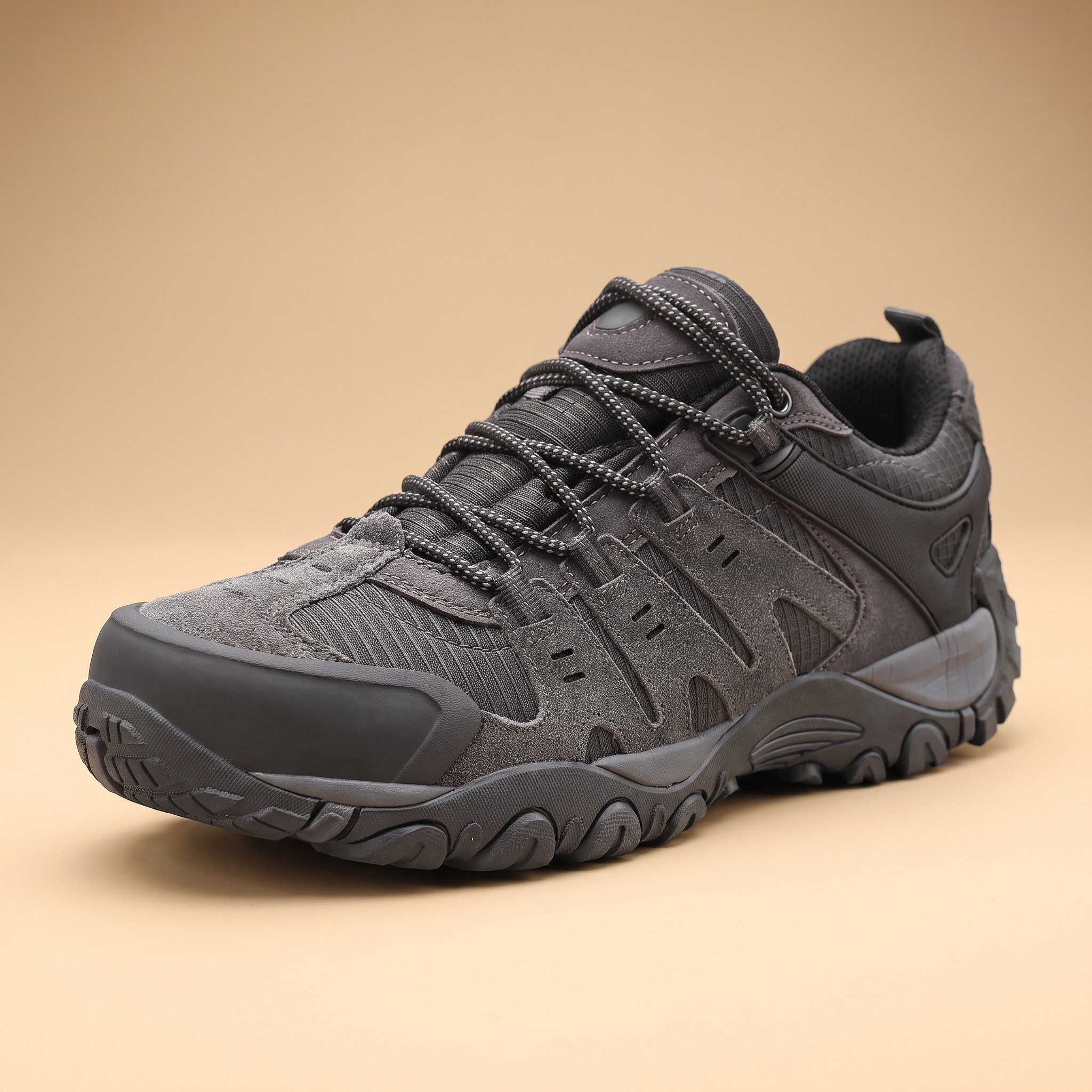 Bedrock Suede Trail Hiking Shoes in Grey