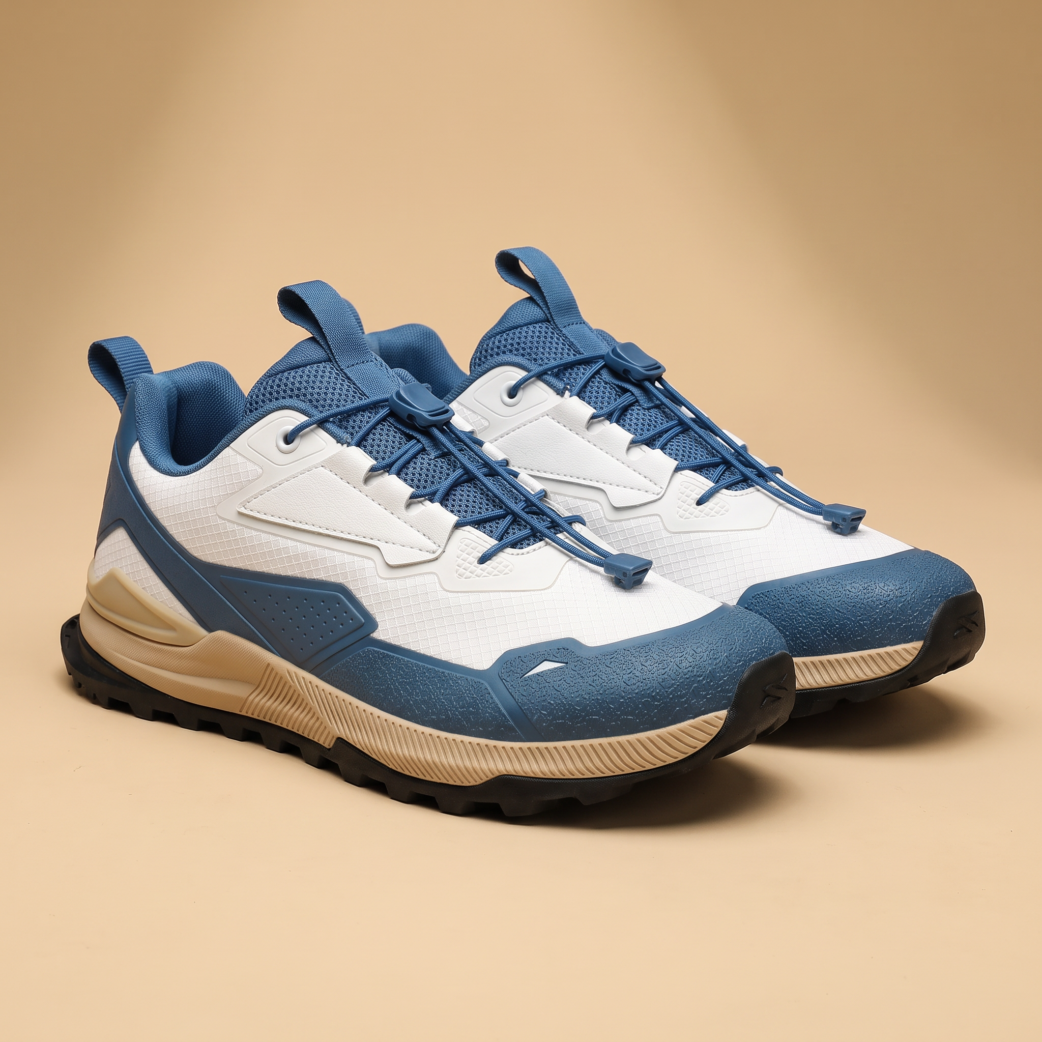 Cliff Lightweight Trail Hiking Shoes in White Blue