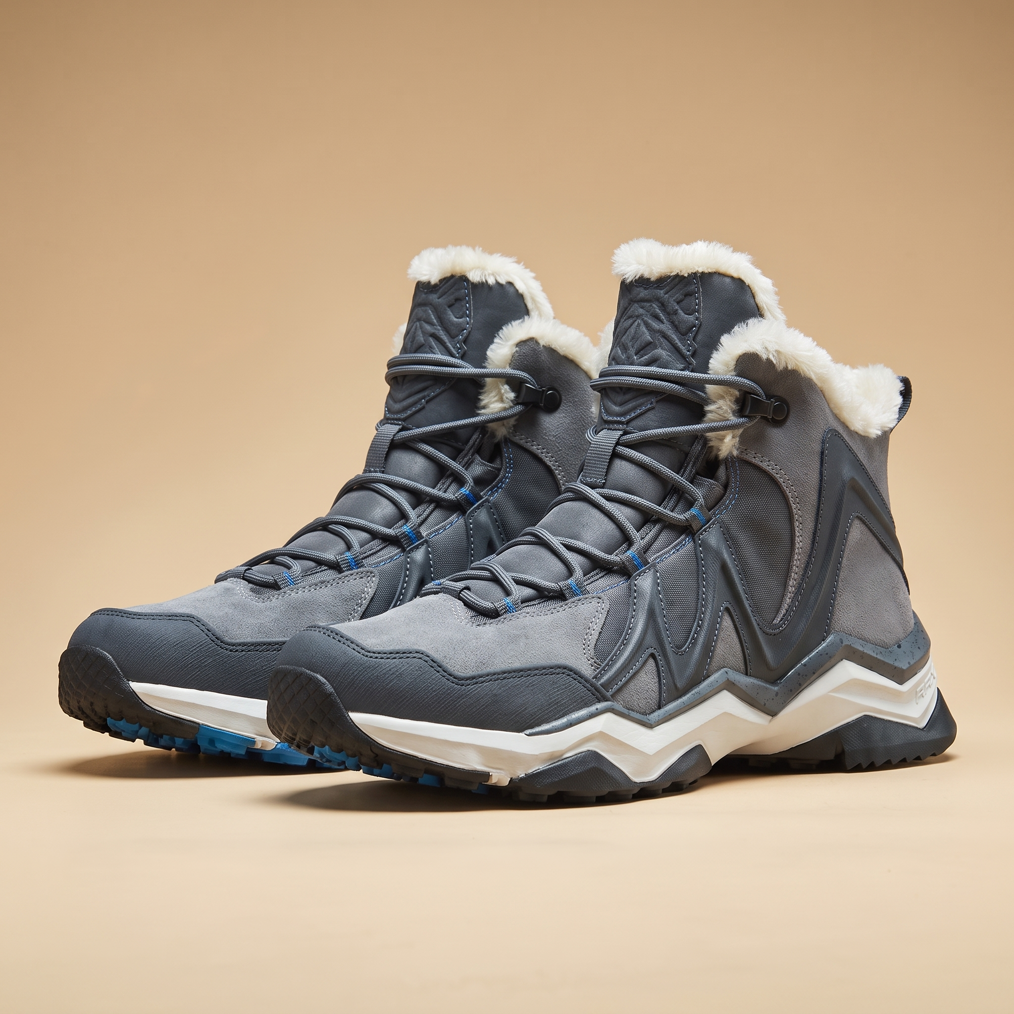 Glacier Waterproof Fur-Lined Winter Boots in Grey