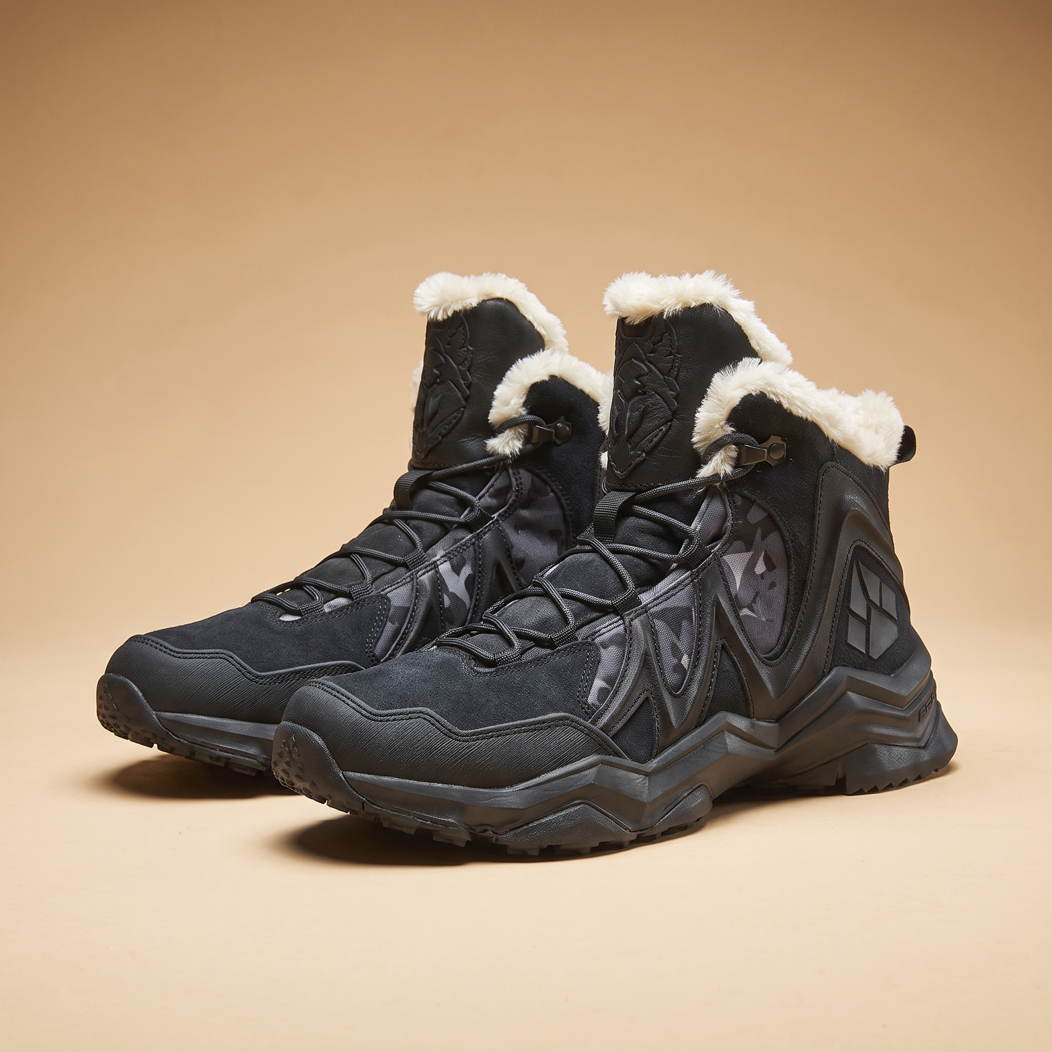Glacier Waterproof Fur-Lined Winter Boots in Black