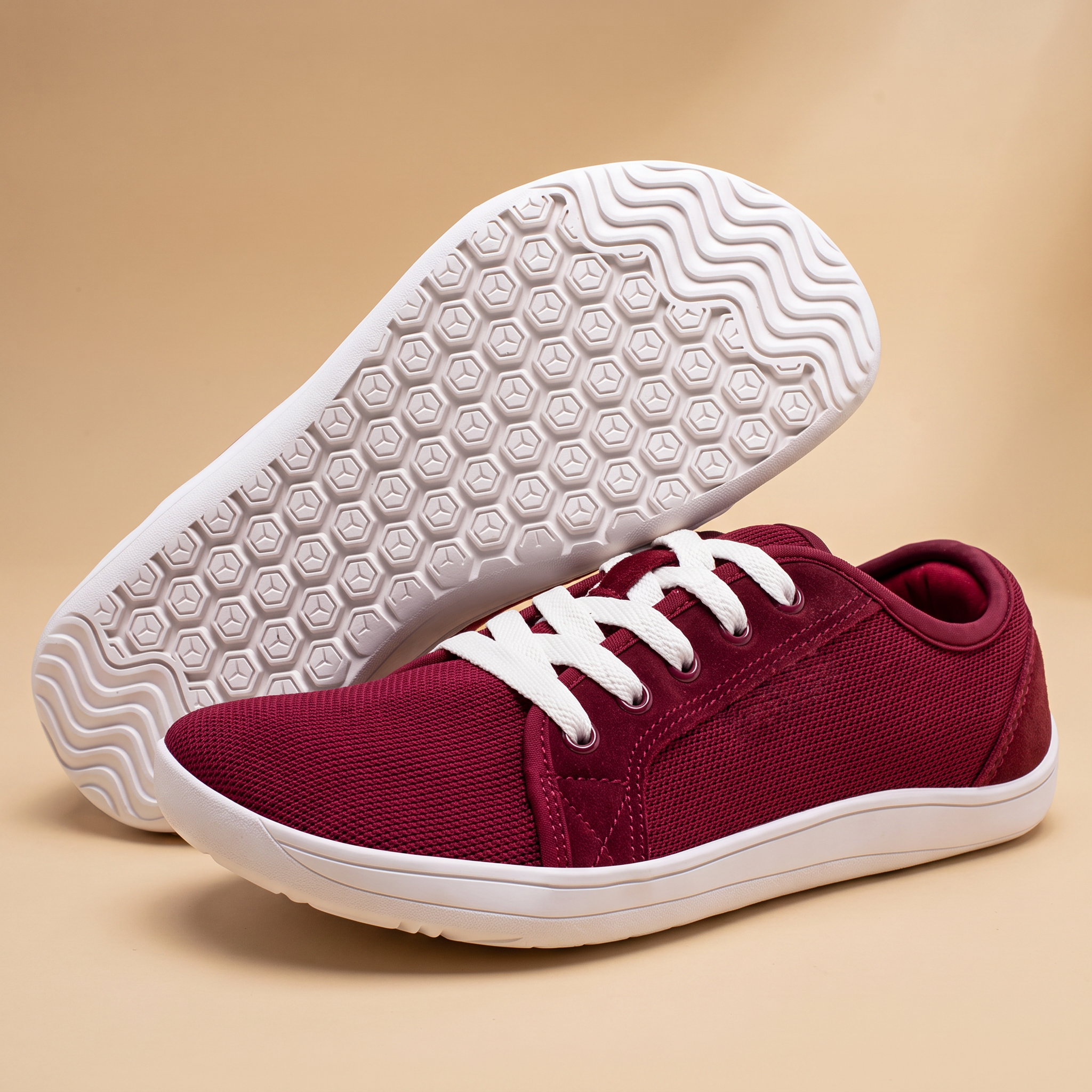 Birch Barefoot Wide-Toe Trail Shoes in Burgundy