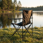 Basecamp folding camp chair on the trail