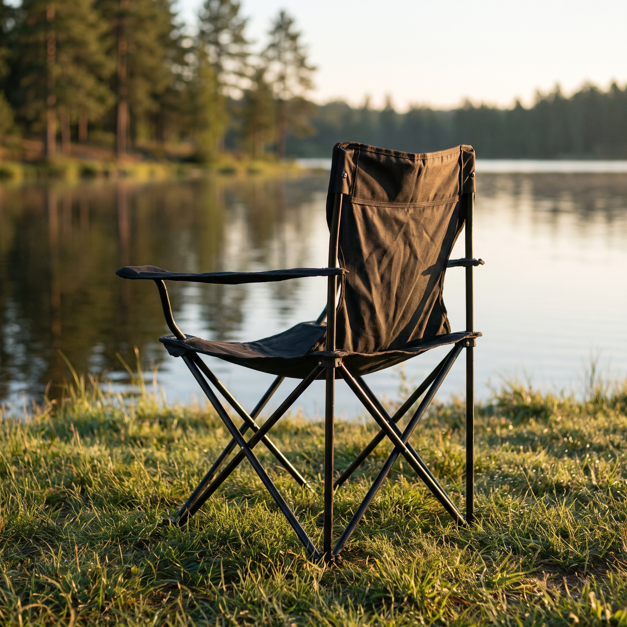 Basecamp folding camp chair on the trail