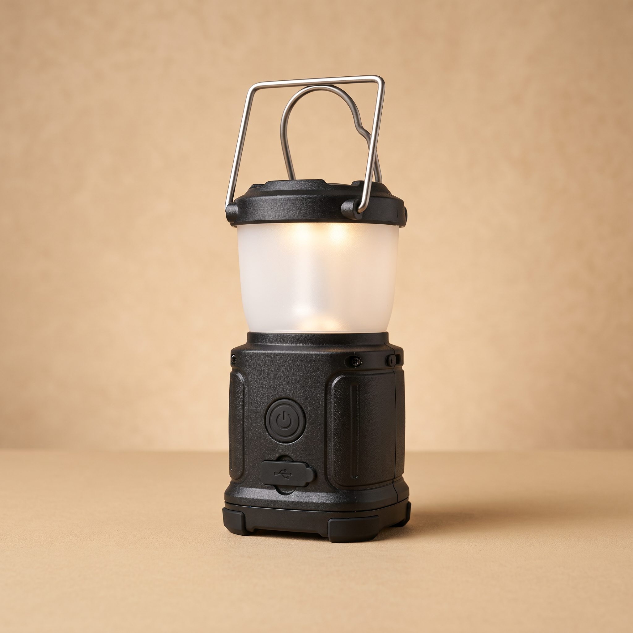 Rechargeable hanging LED lantern, studio