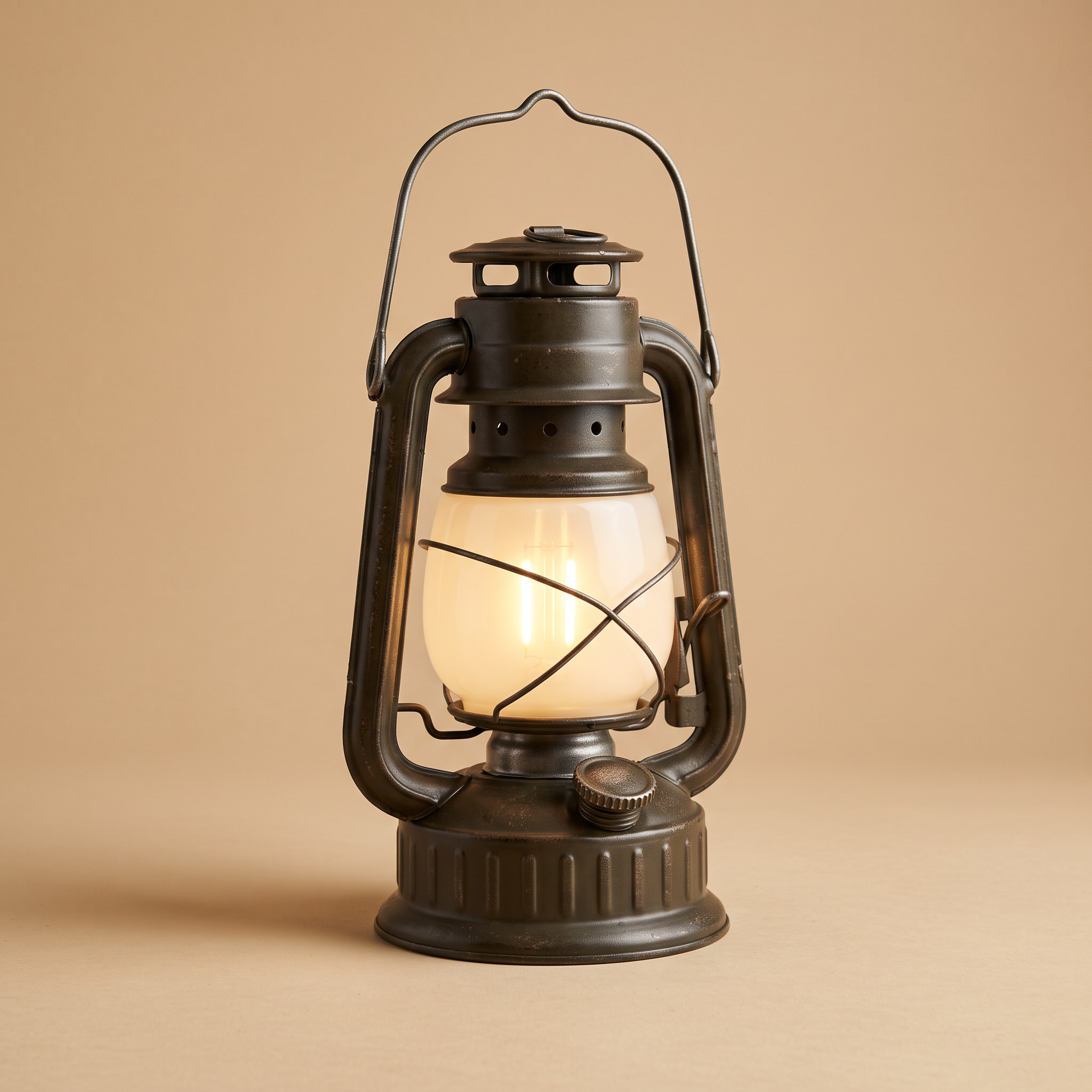 Classic camping lantern, studio