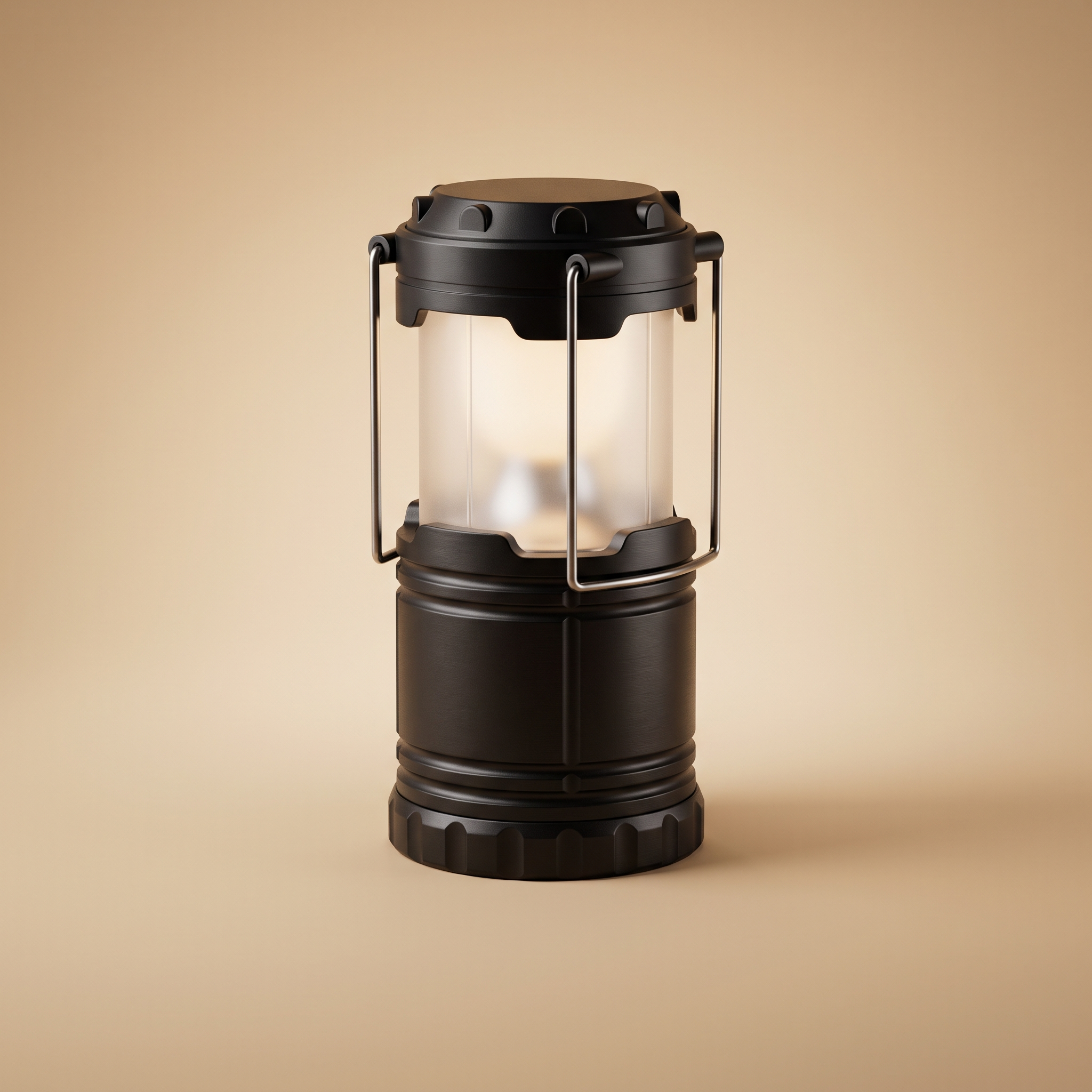Collapsible LED camping lantern, studio