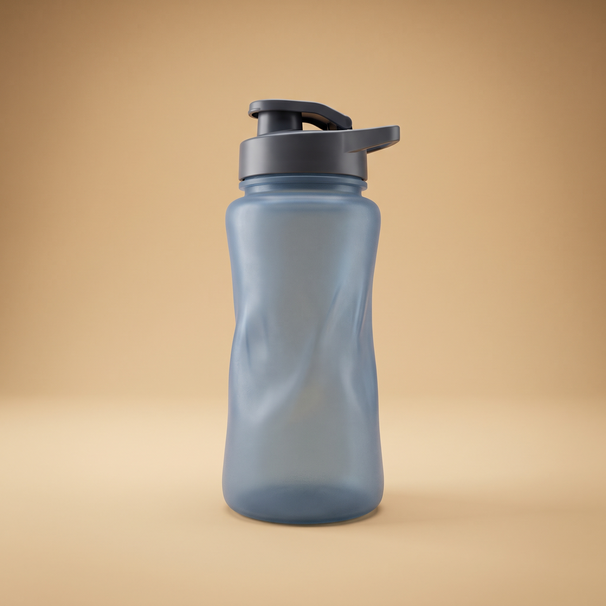 Collapsible silicone water bottle, studio