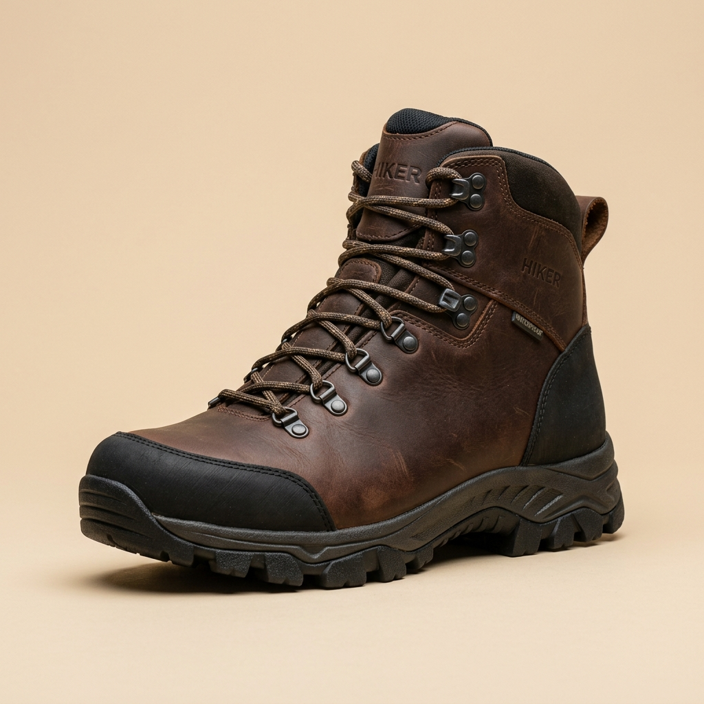 Ridge High Waterproof Hiking Boot in chestnut leather