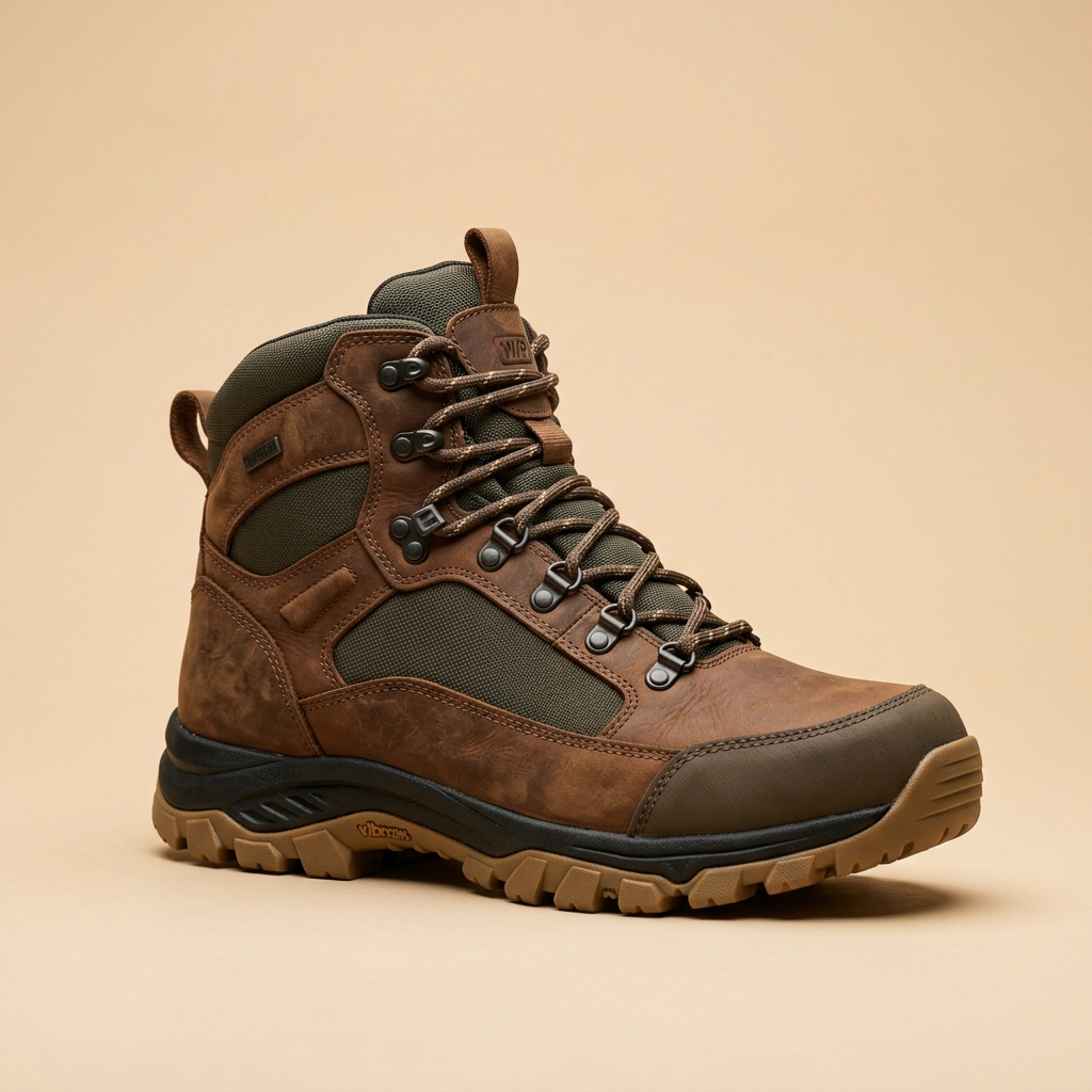 Summit Mid Waterproof Hiking Boot in brown nubuck leather