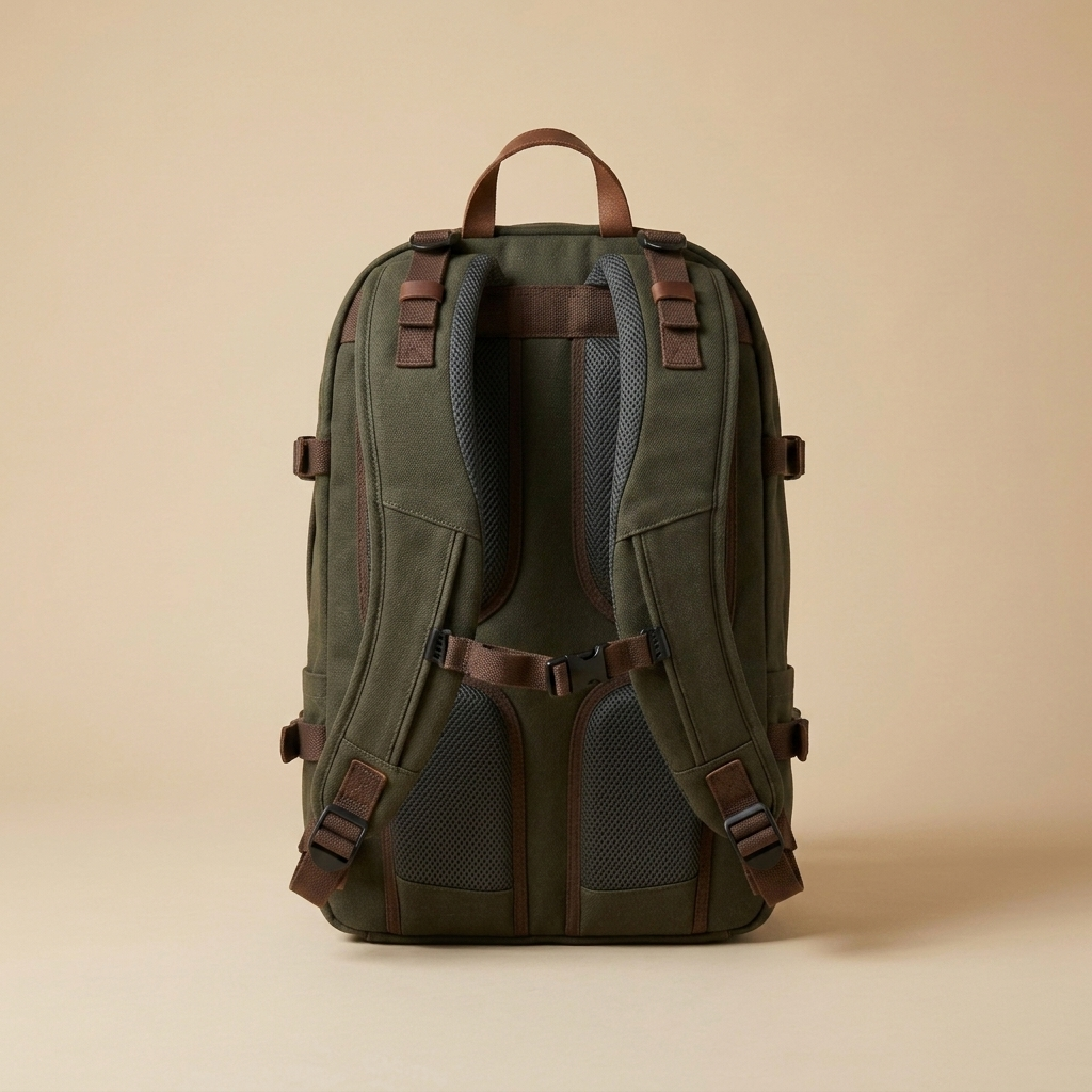 Trail Daypack 22L back panel and straps